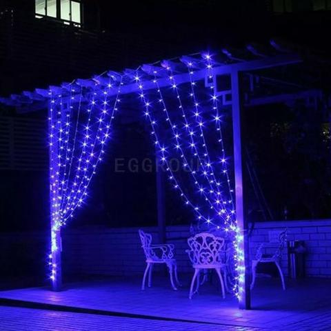 Cortina Azul De Led 110v 3x3m 8 Funções Pisca/ Fixa 320 Leds - Foto 2