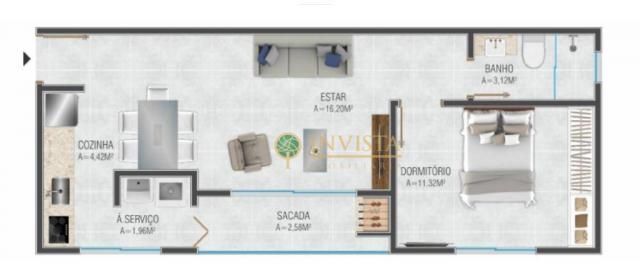 Apartamento com 1 dormitório - em construção - Foto 9