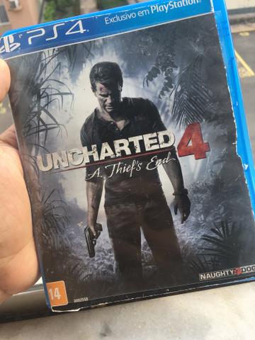 Uncharted 4 ps4 português dublado usado mídia física