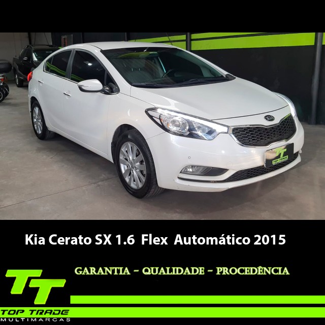 KIA CERATO SX3 1.6 FLEX AUTOMÁTICO 2016   BRANCO PÉROLA 