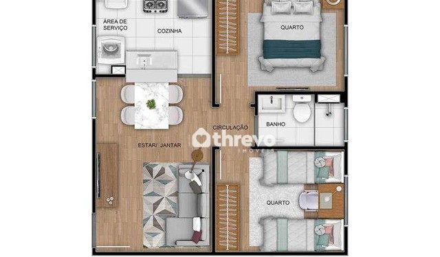 Apartamento com 2 dormitórios à venda, 38 m² por R$ 252.990,00 - Uruguai - Teresina/PI
