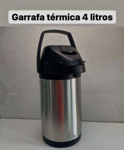 Garrafa Térmica Inox 4L, Nova a Pronta Entrega