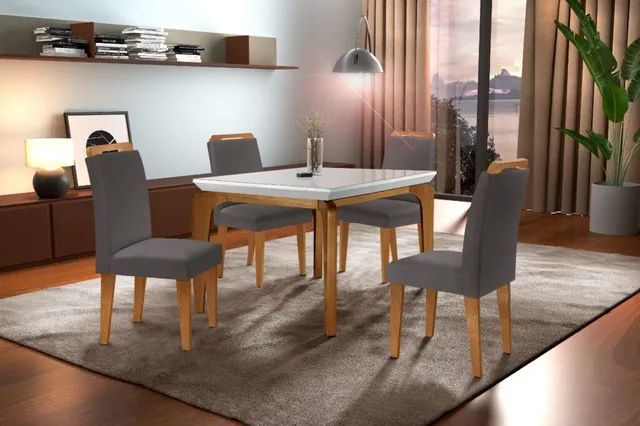Mesa Londrina com 4 cadeiras 100% MDF!!tt4727m
