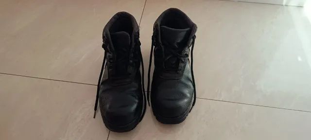 Bota Coturno Militar Couro Cano Curto - Foto 5