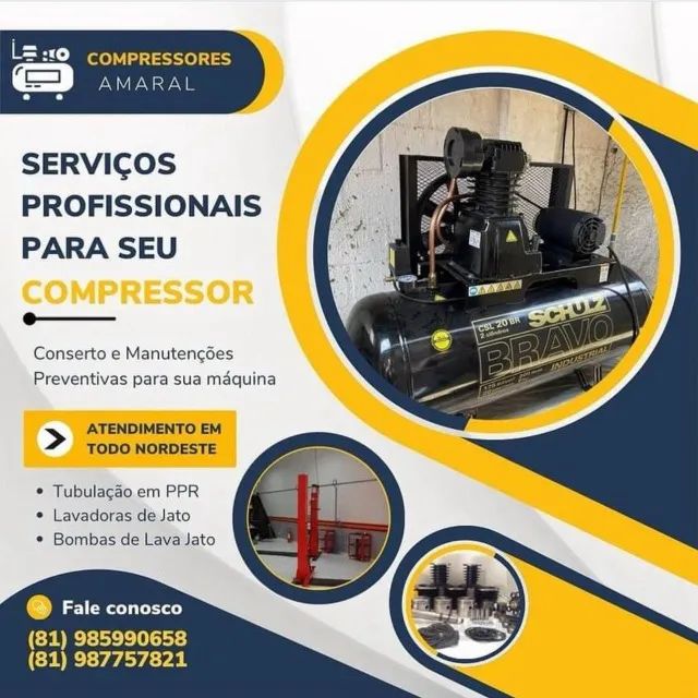 compressor 20,40 e 60 pés trif. 220 e 380V