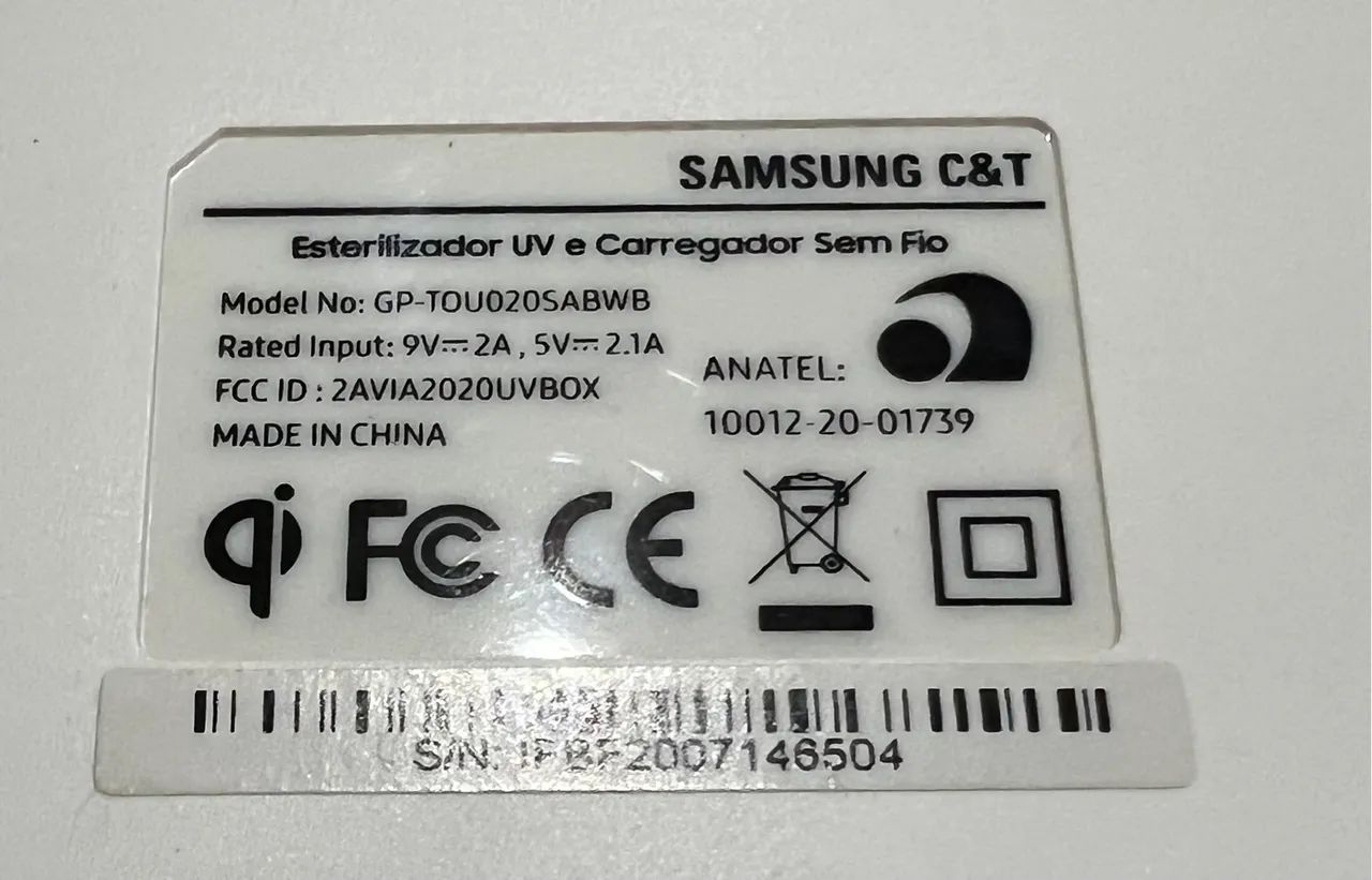 Esterilizador UV e Carregador Sem Fio Samsung - Foto 3