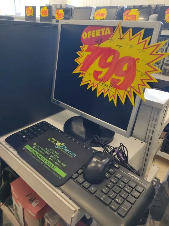 Computador Completo monitor 17 polegadas CPU Pentium 4gb 320 HD  - Foto 4