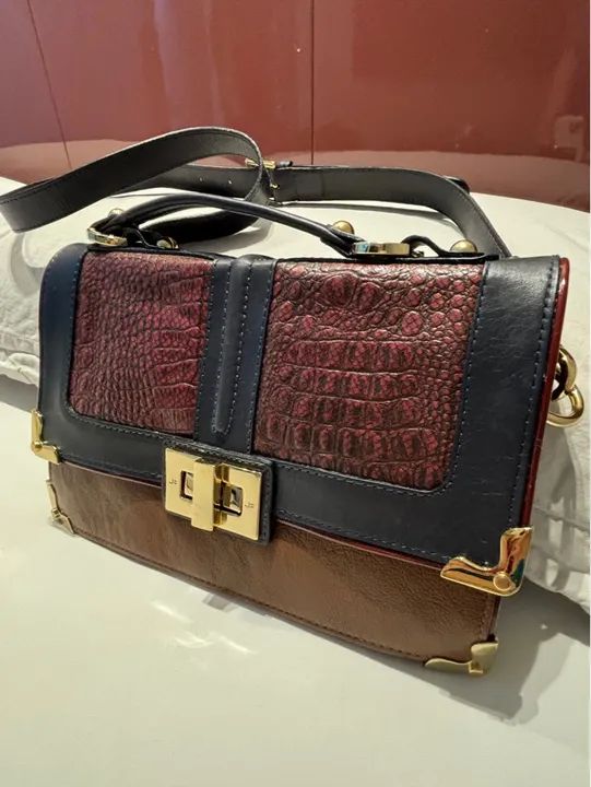 Bolsa Jorge Bischoff - Couro Crocco - Foto 3