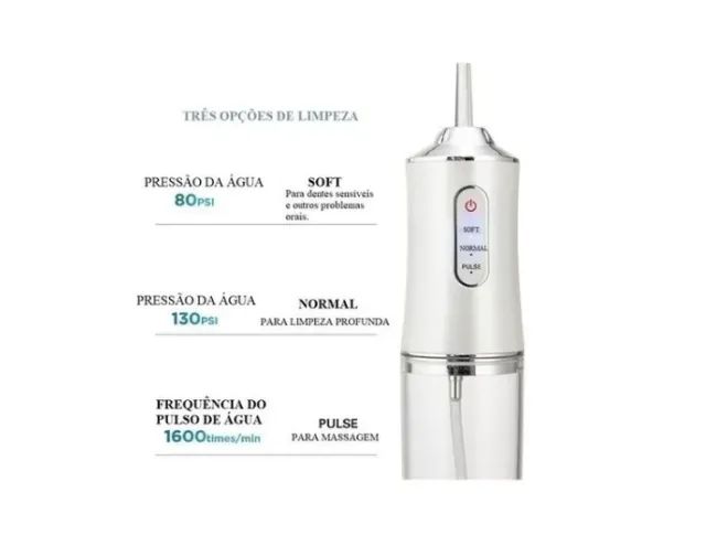 Aparelho Recarregável Limpar Prótese Dentes Protocolo Água Elétrico Fixa Móvel - Foto 2