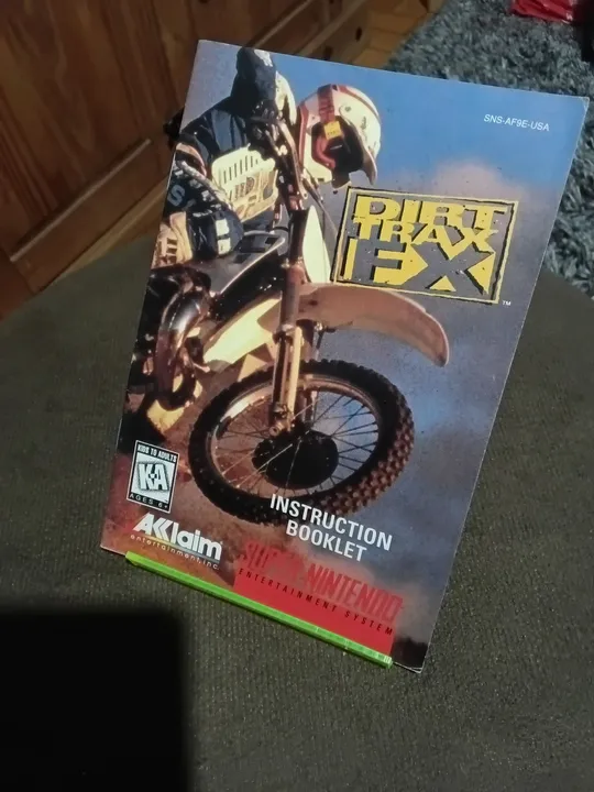 Dirt Track fx manual Original usa Snes