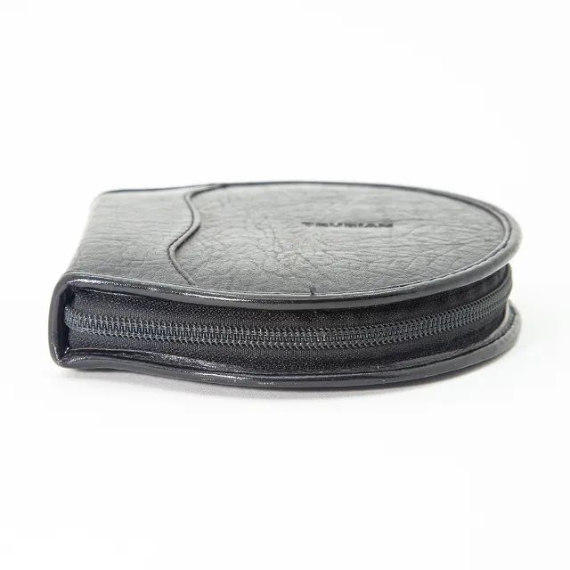 Porta Cd Dvd Couro Trubian Preto
