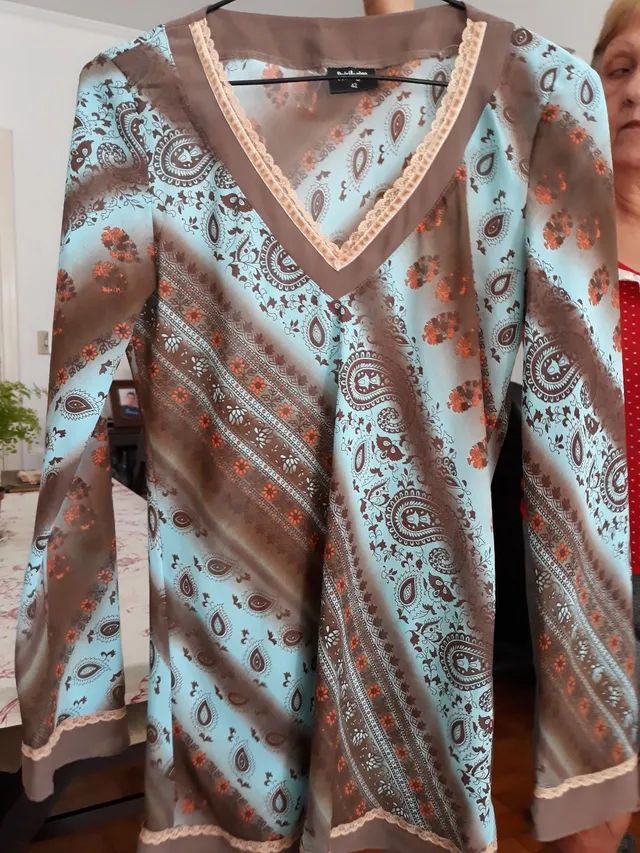 Lindíssima Camisa Feminina 42 Semi Nova!!!