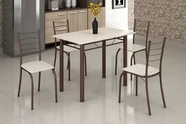Mesa Granitada 100x60 com 4 cadeiras 3 cores  - Foto 3