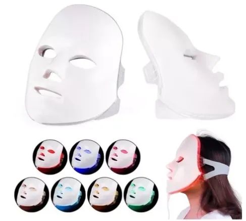 ** Máscara de Led com 7 Cores sem Fio Usb Recarregável Bateria Estética z183 ** - Foto 3