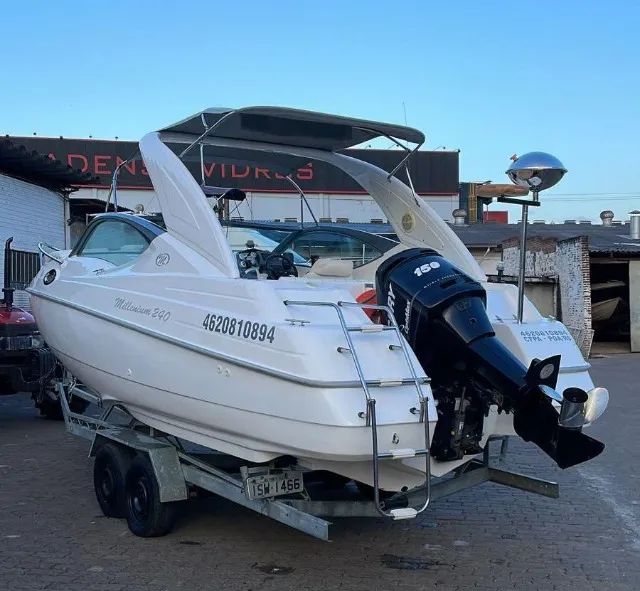 Millenium 240 2013 24 pés Motor Popa Optimax 150HP - Foto 6