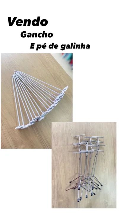 Gancho para painel e pé de galinha 