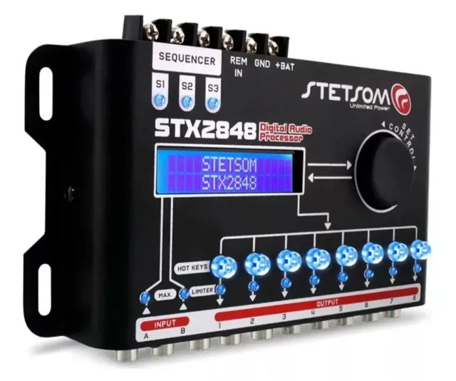 Processador de áudio Stetsom stx 2848 8 vias 