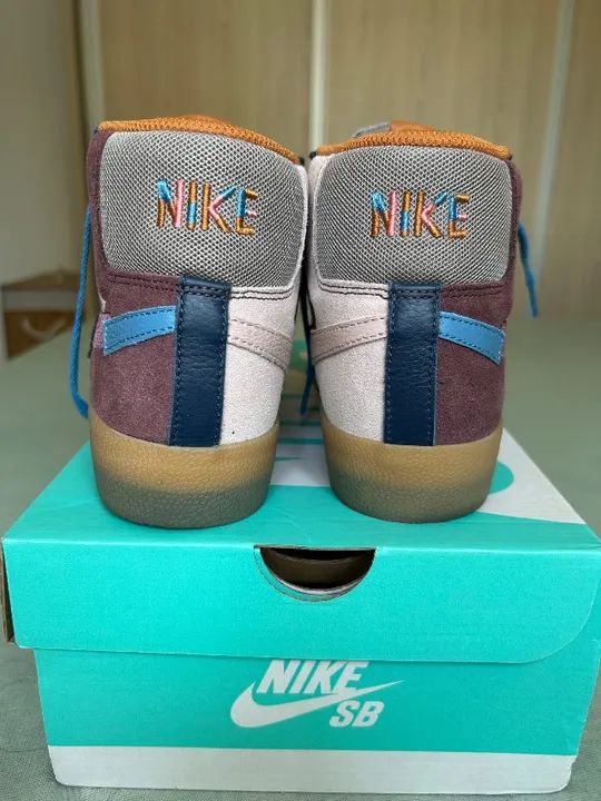 Tênis Nike SB Blazer Mid Mosaic Brown - Foto 4