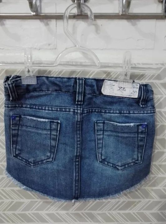 saia jeans infantil tng 6 anos - Foto 3