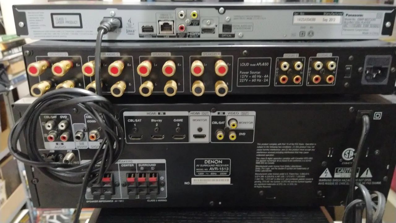 Blu-ray 3D Amplificador Loud 8 Canais + New AVR-1513 Feont HDMI 3D + Caixa de Som BSA W8 - Foto 5