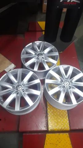 jogo de rodas jetta original vw 17x7 5x112 et54 semi nova  - Foto 5