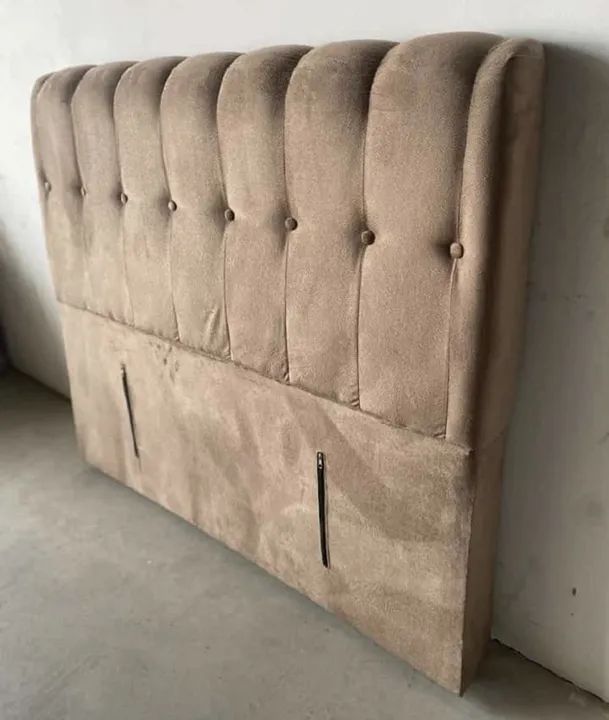 Cabeceira de Cama Suede Bege