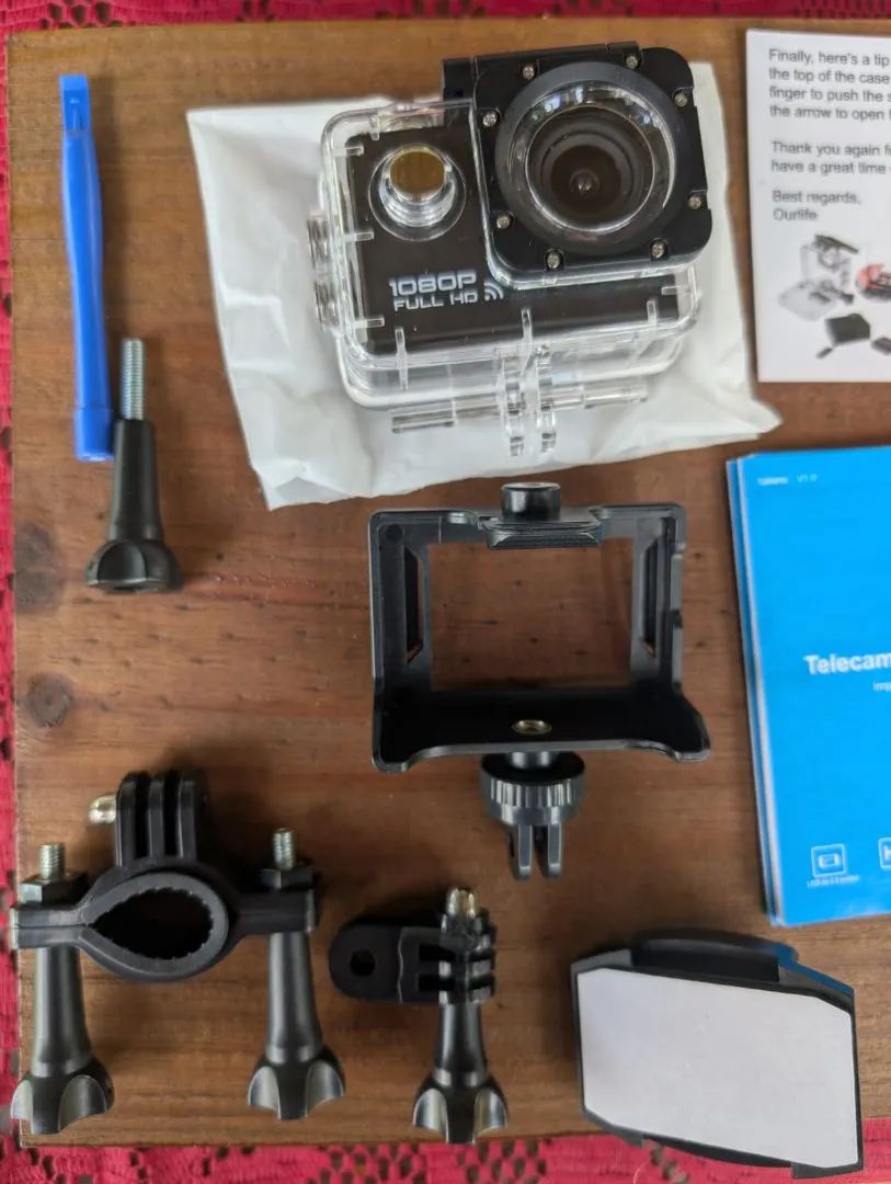 Mini Câmera Nova Tipo Go Pro + Acessórios  - Foto 3