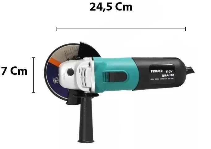 Esmerilhadeira e Lixadeira Angular Tssaper 820W  4.1/2 11000rpm 60hz - 220V + Garantia - Foto 6