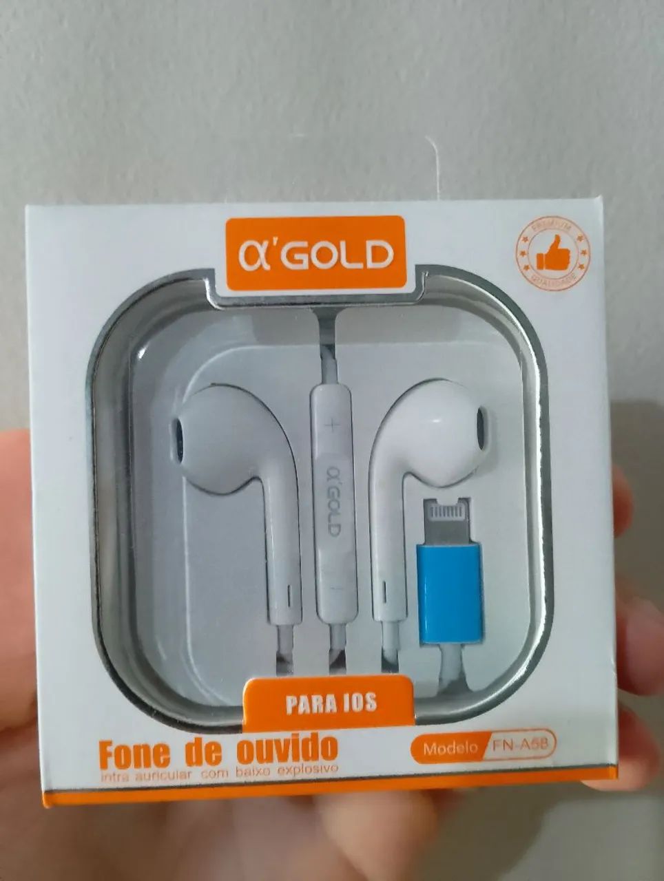 Fone de Ouvido A'Gold para IOS - Novo