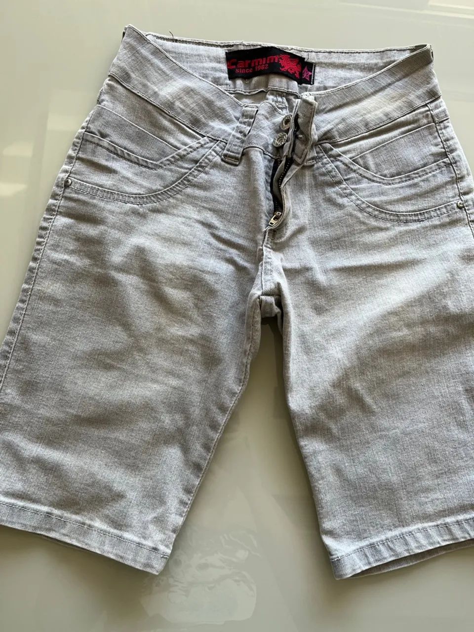 Bermuda Jeans Carmim Cinza - Foto 2