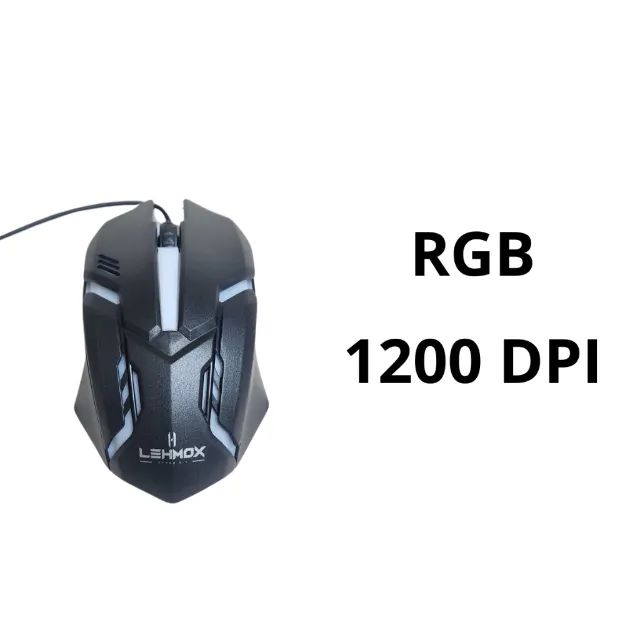 Mouse Gamer Com Fio Lehmox Led Rgb - Foto 2