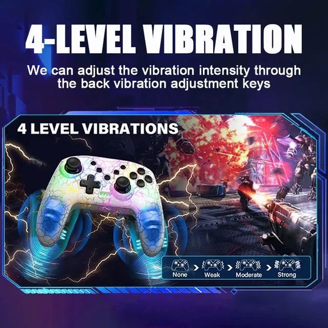 Controle para Nintendo Switch, Android e PC com Luz LED RGB - Foto 5