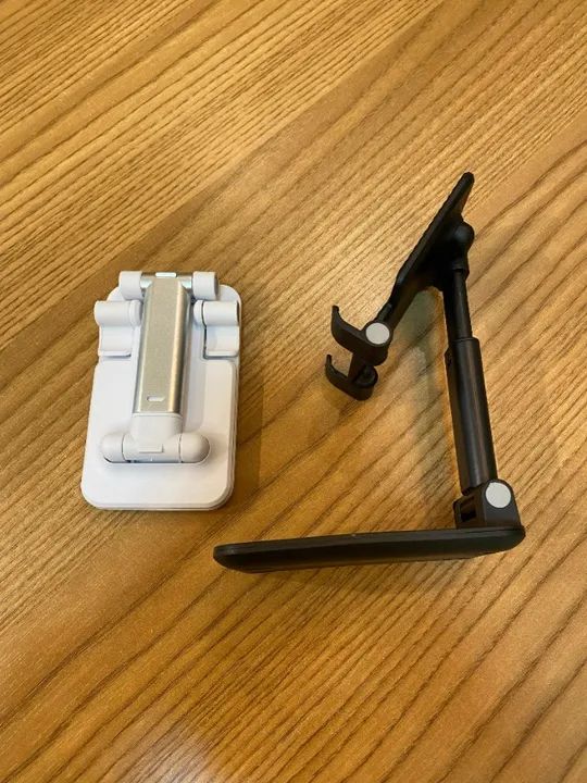 Suporte Ergonômico Dobravel Portátil Celular Ajustável Mesa - Foto 4