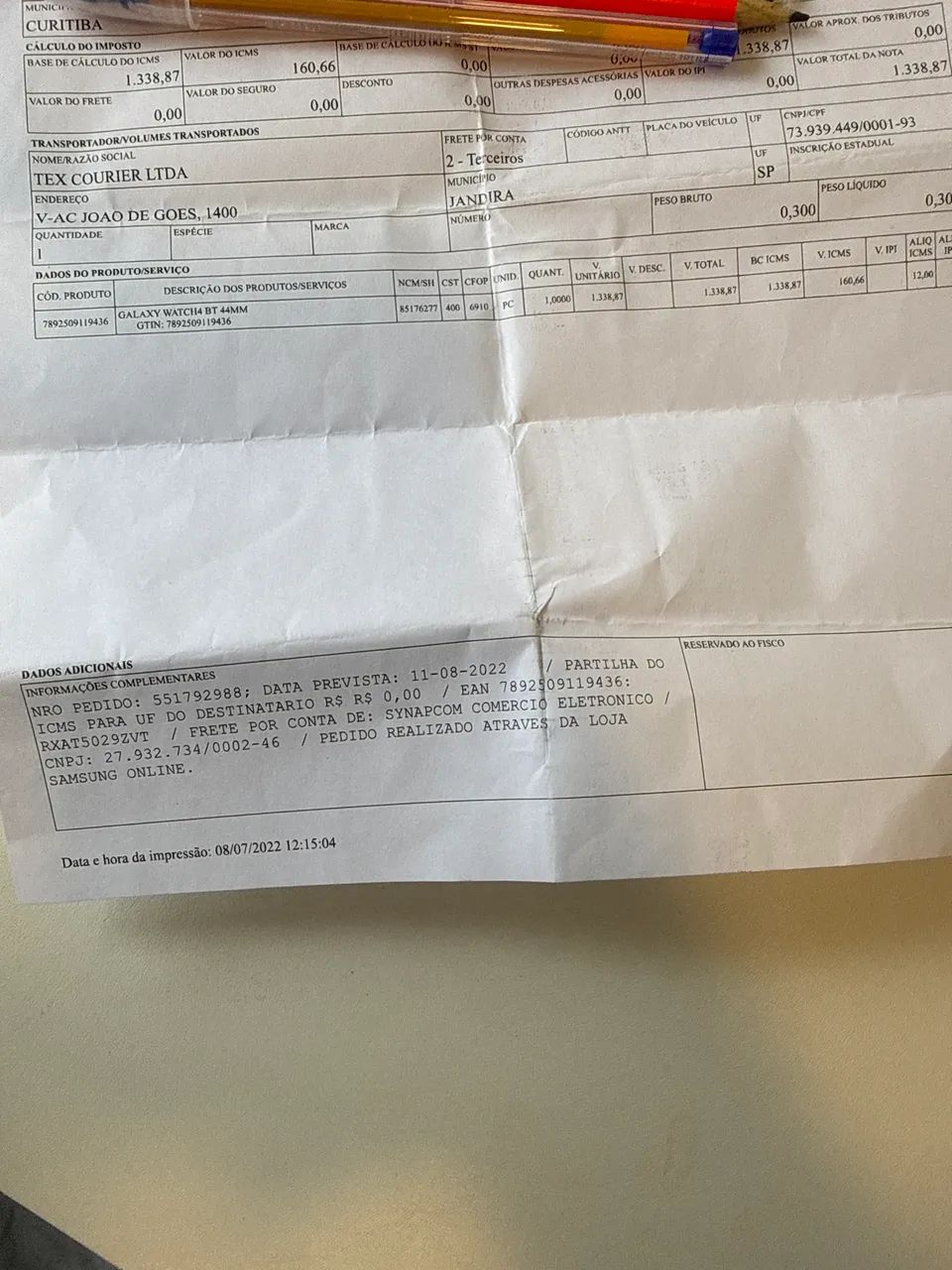 Smartwatch Galaxy Watch 4 BT 44mm SM-R870 - Foto 5