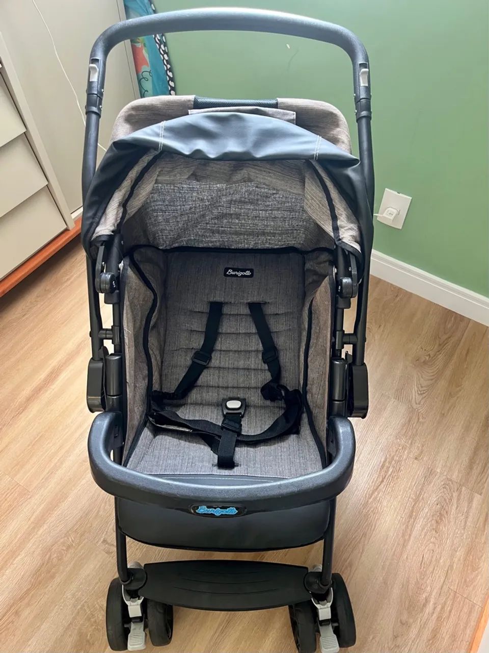 Carrinho de Bebê para Passeio Burigotto Rio K Reversível até 15 Kg Preto Mescla - Foto 4