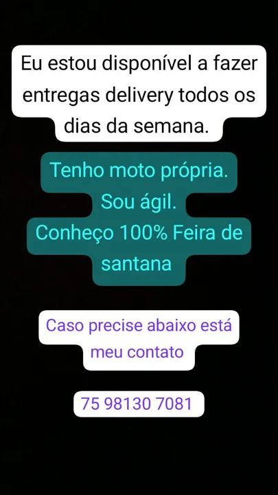 Entregador disponível 