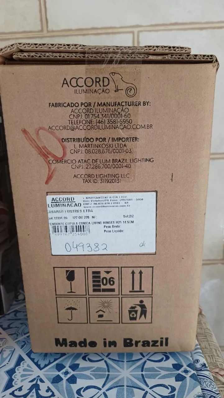 Pendente cupula cônica, marca Accord iluminação (lacrada!) - Foto 2