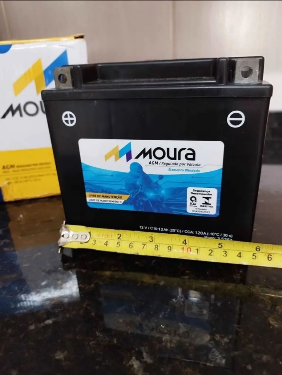 Bateria Moura MA12-E AGM 12V 12Ah - Foto 4