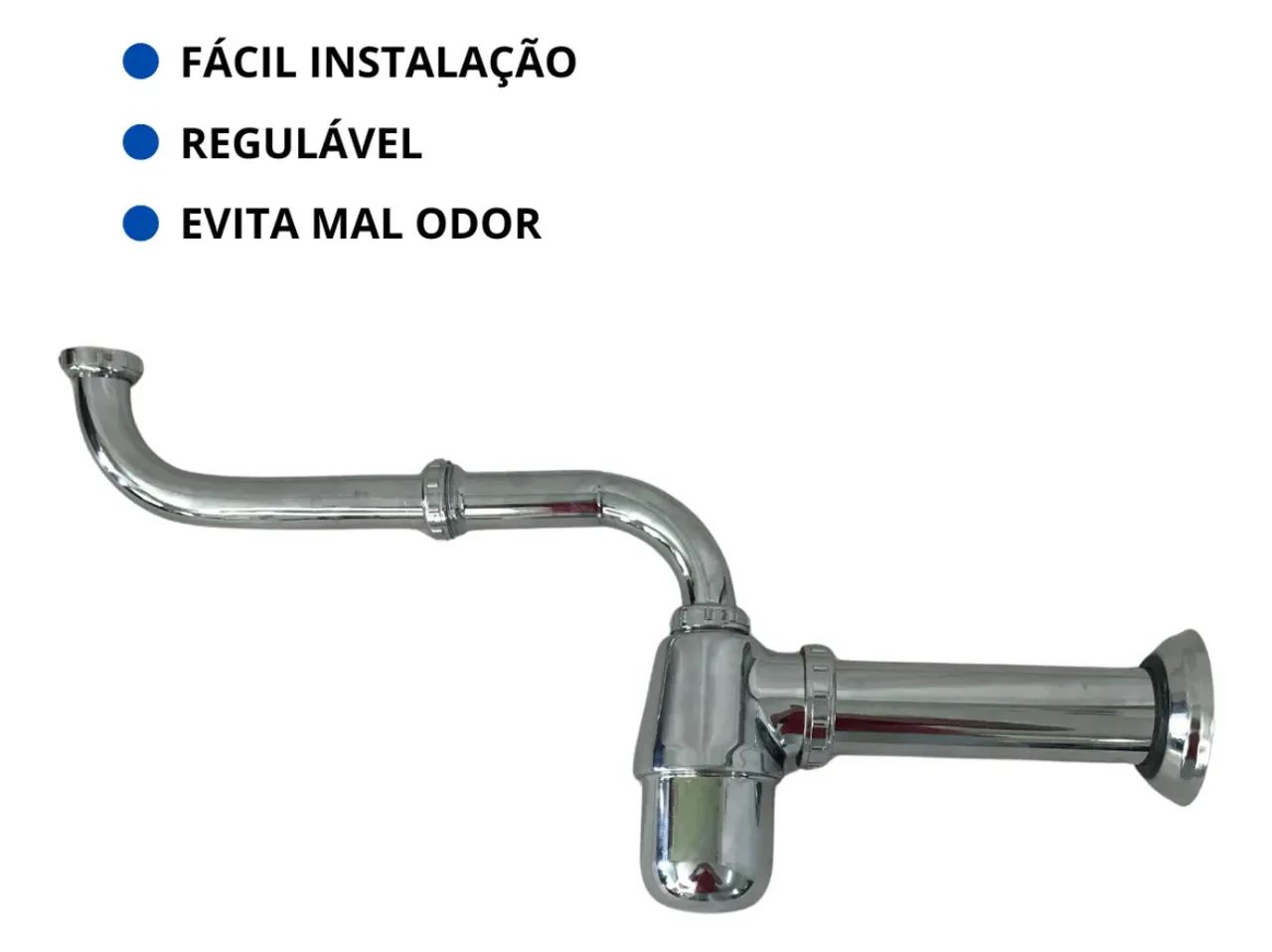 Sifão Cromado cruzado pia 1.1/2 x 1.1/2 Esteves 