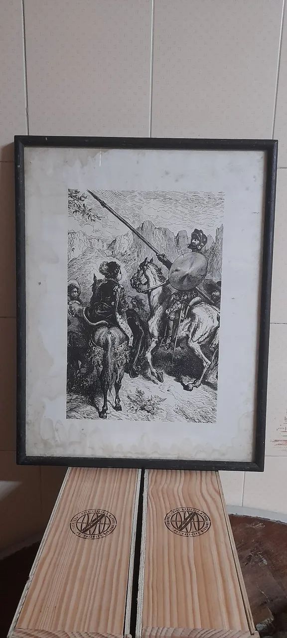 Quadros com gravuras, precisam de limpeza 