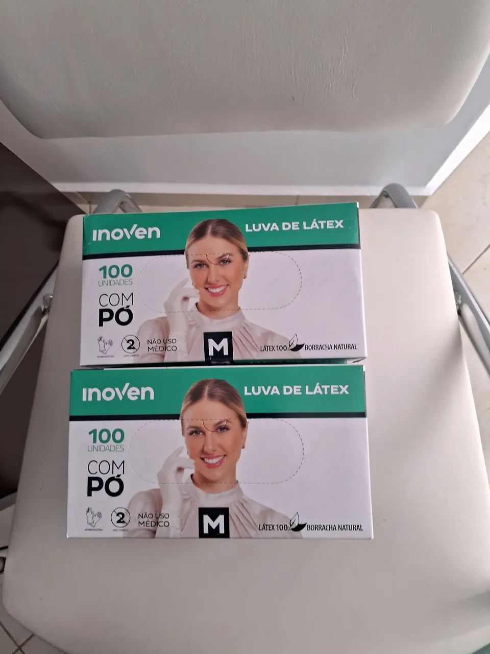 Caixa luvas latex 100 unidades  borracha natural com po