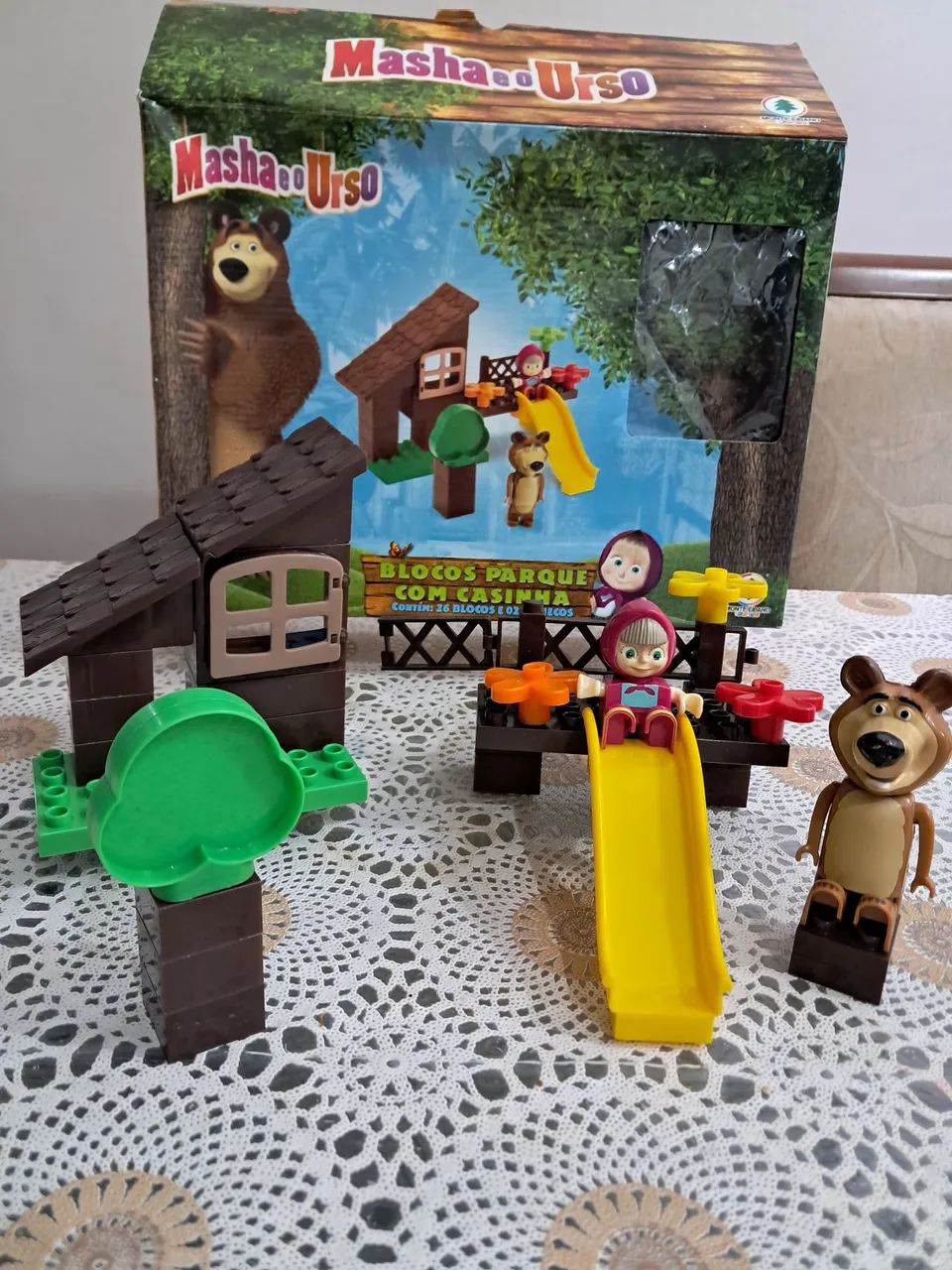 Masha e o Urso - Blocos de Montar - Brinquedo Novo - Foto 2