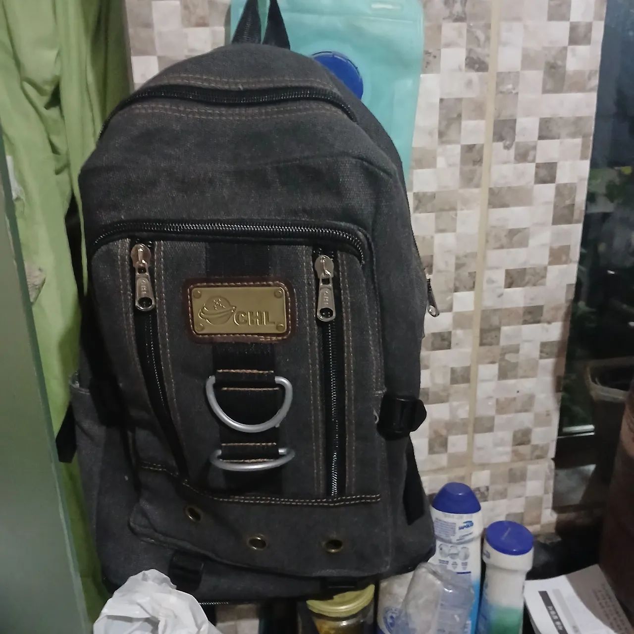 Mochila de lona semi nova - Foto 3