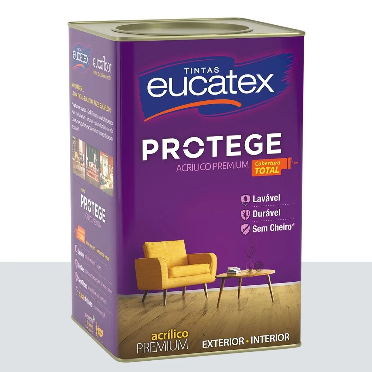 Tinta Acrílica Acetinada Eucatex Espuma do Mar 16 L