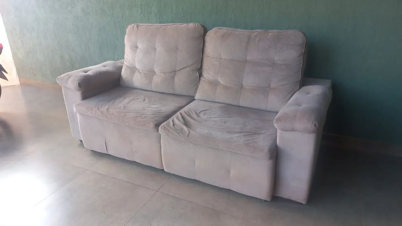 Sof á Usado Retrátil  2 Lugares - Foto 2