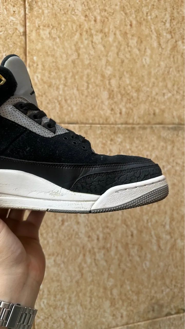 Air Jordan 3 Tinker Hatfield Black Cement Gold - Foto 4