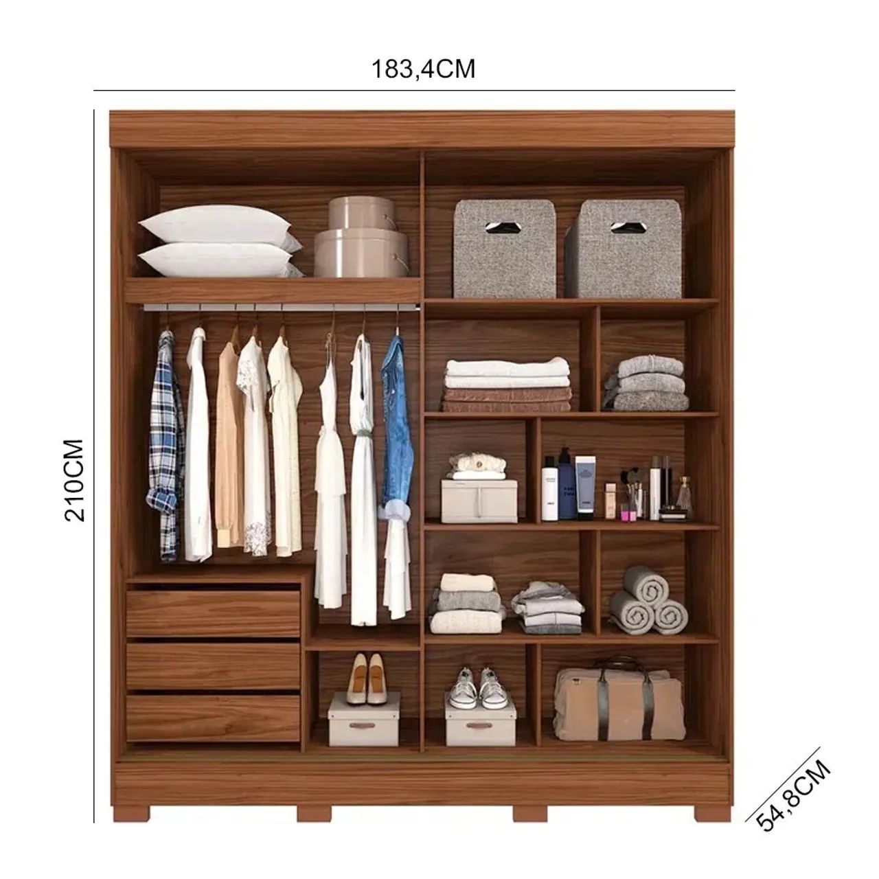 GUARDA-ROUPA MDF COM ESPELHO. - Foto 3