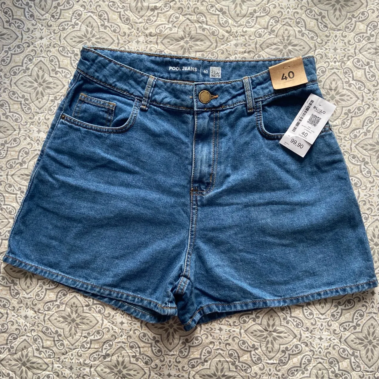 Short Jeans Azul Claro - Tamanho 40