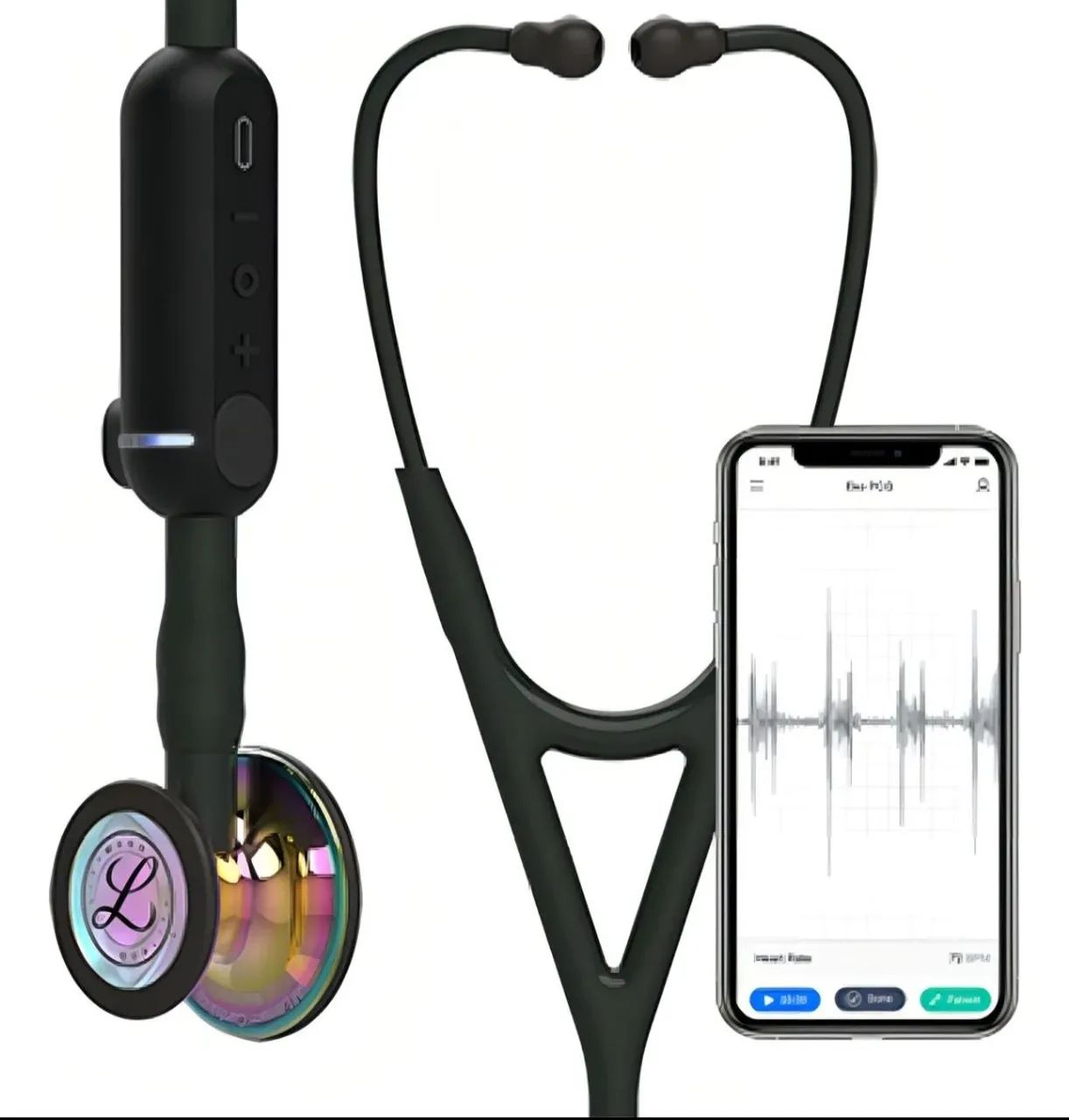 Estetoscópio Littmann IV Core Digital (Rainbow black) - Foto 2