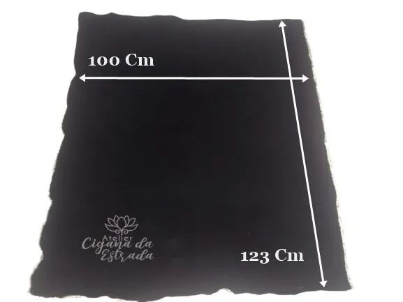Toalha para mesa de jogo  Veludo Preto com Detalhes Dourados - Foto 2